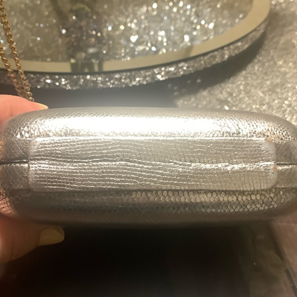Diane Von Furstenberg Lytton Small Silver Leather Clutch - Picture 10 of 17